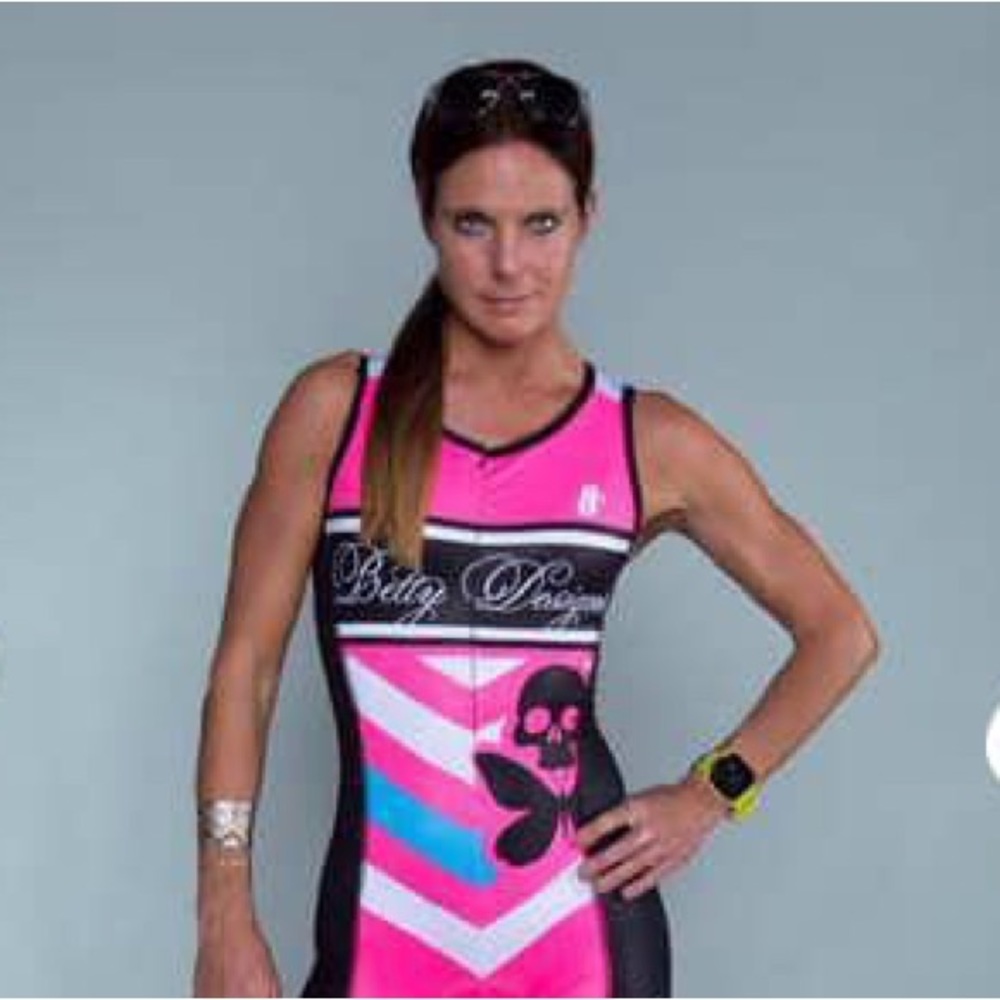 Bella D. Pink Skull Performance Tank Top